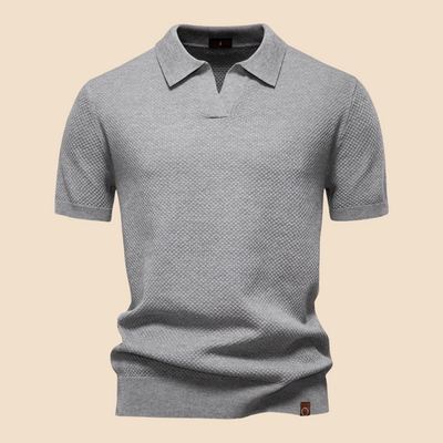 LUXANO – Elegantna Polo Majica s Teksturo