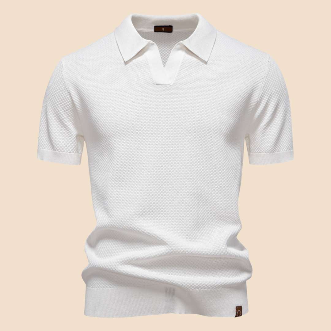 LUXANO – Elegantna Polo Majica s Teksturo