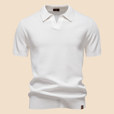 LUXANO – Elegantna Polo Majica s Teksturo