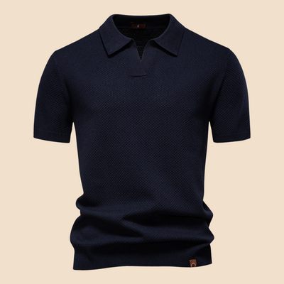 LUXANO – Elegantna Polo Majica s Teksturo