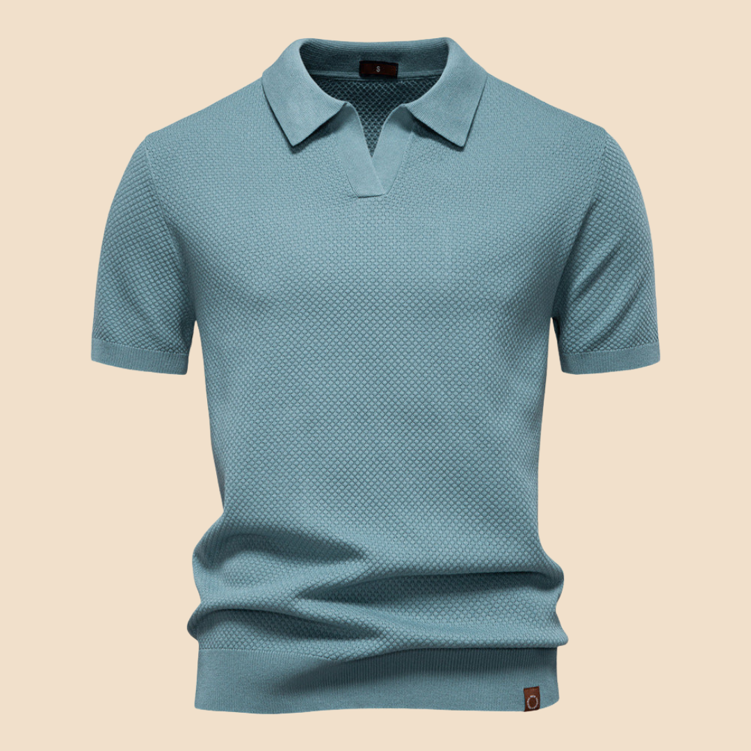 LUXANO – Elegantna Polo Majica s Teksturo