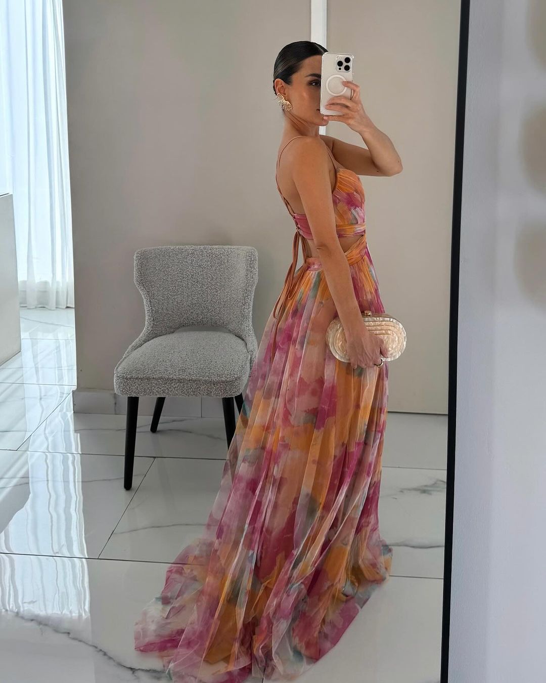 AURELIA – Elegantna cvetlična maksi obleka