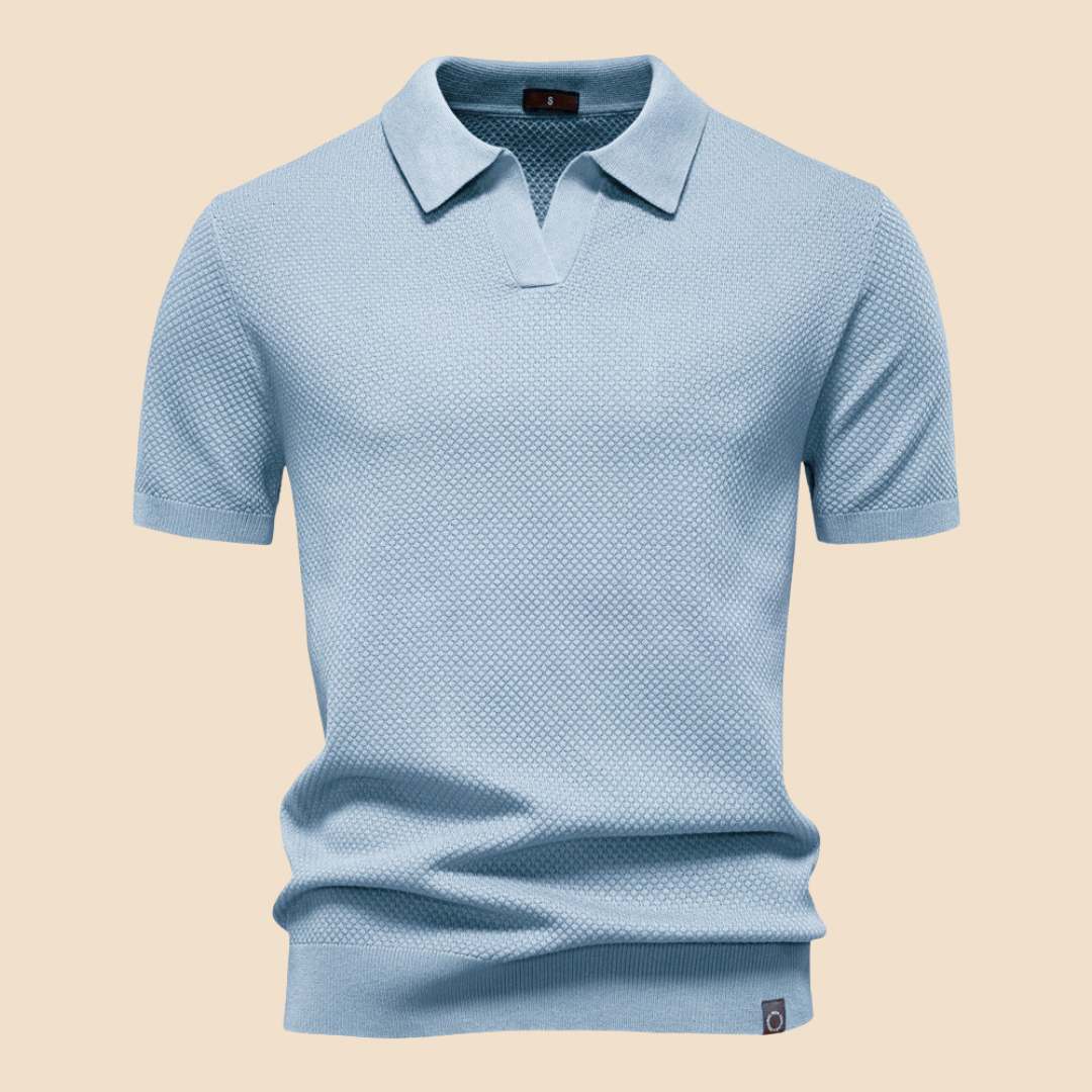LUXANO – Elegantna Polo Majica s Teksturo