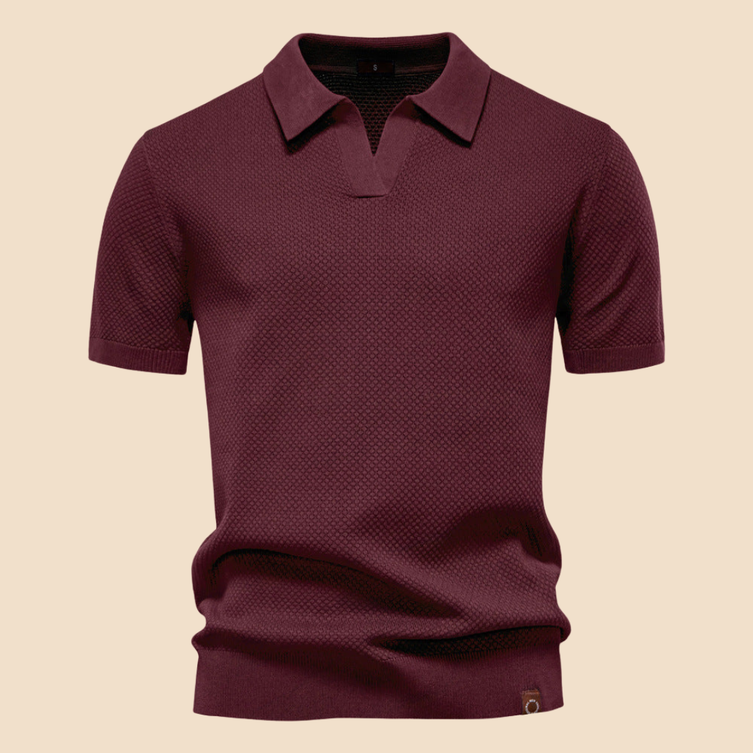 LUXANO – Elegantna Polo Majica s Teksturo