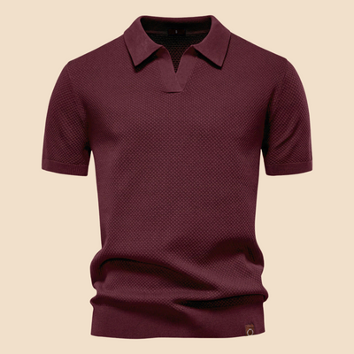 LUXANO – Elegantna Polo Majica s Teksturo