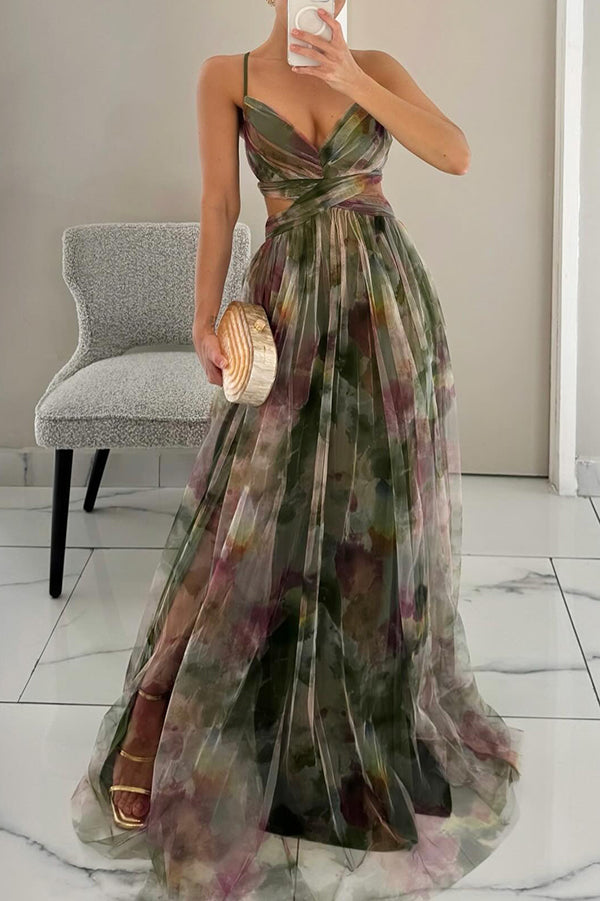 AURELIA – Elegantna cvetlična maksi obleka