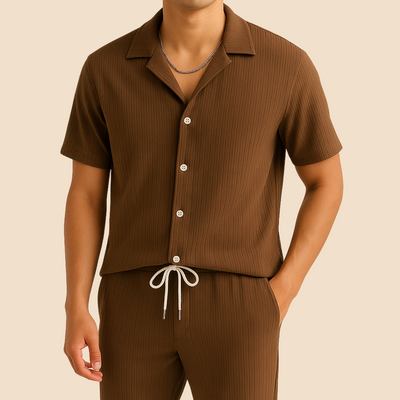 Lunaro – Letní Lněný Set pro Moderního Muže