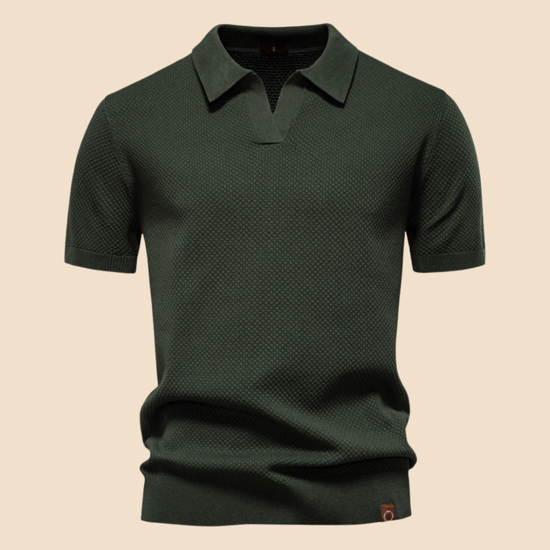 LUXANO – Elegantna Polo Majica s Teksturo