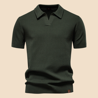 LUXANO – Elegantna Polo Majica s Teksturo