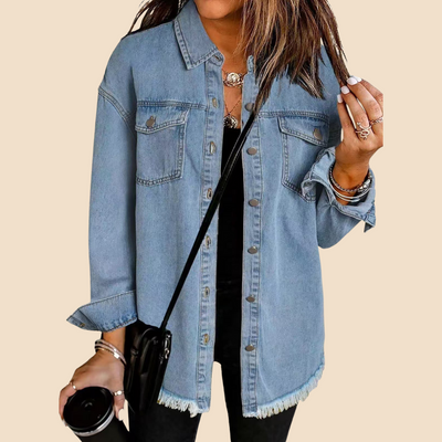 KATJA – Ženska Jeans Jakna v Brezčasnem Slogu