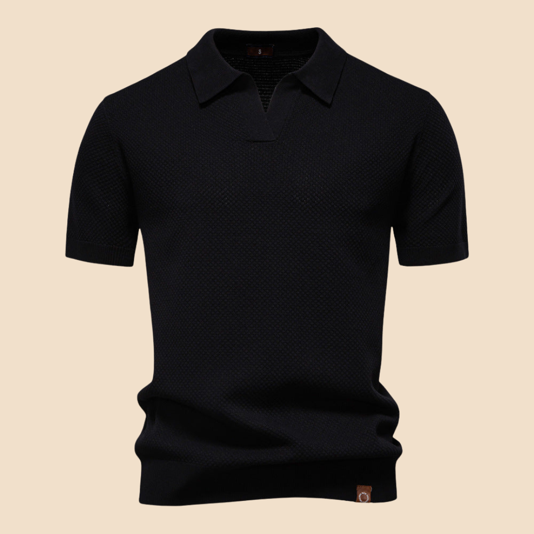 LUXANO – Elegantna Polo Majica s Teksturo