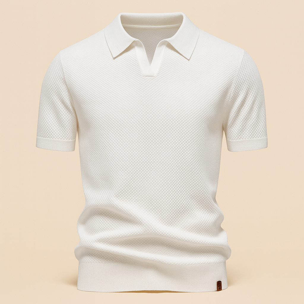 LUXANO – Elegantna Polo Majica s Teksturo
