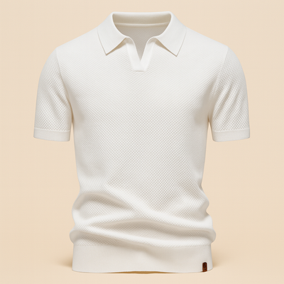 LUXANO – Elegantna Polo Majica s Teksturo