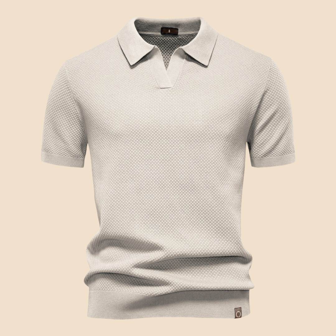 LUXANO – Elegantna Polo Majica s Teksturo