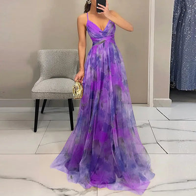 AURELIA – Elegantna cvetlična maksi obleka