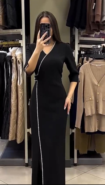 Liat – Maxi obleka z elegantnim V-izrezom